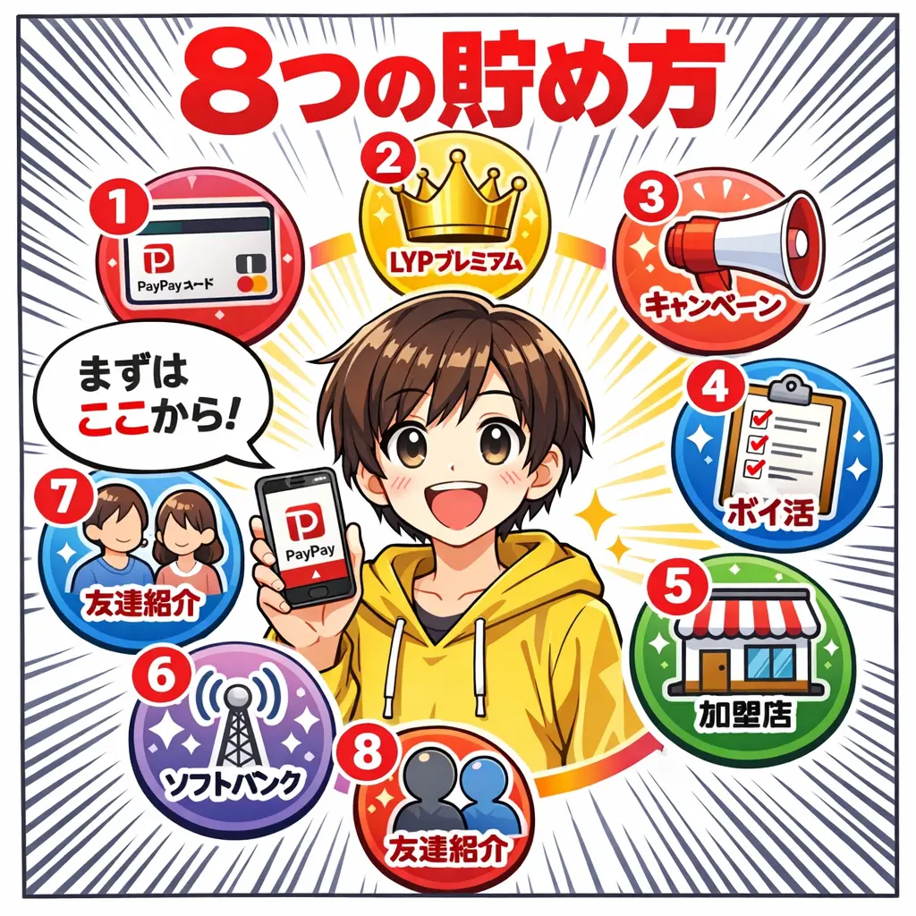 今すぐ始められる8つのPayPayポイント獲得方法 - paypayポイント貯め方