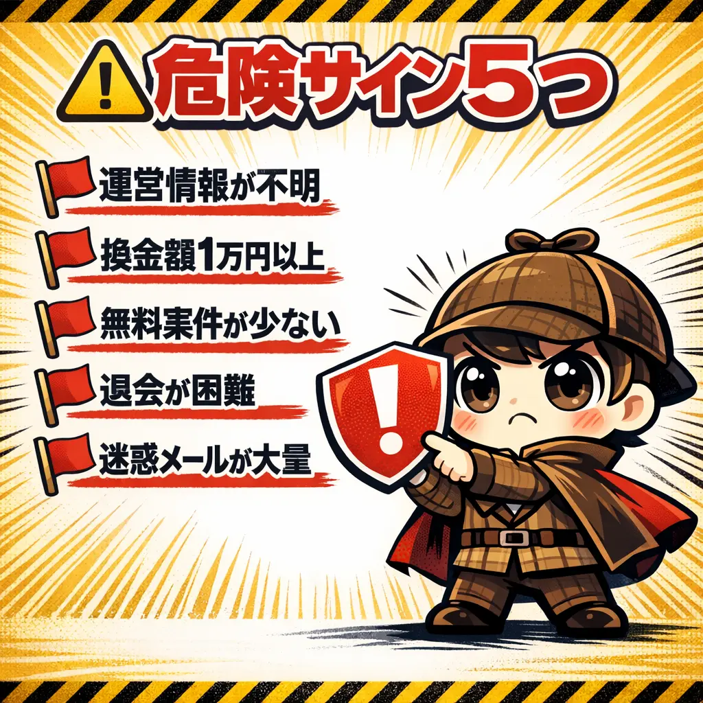 悪質なポイントサイトを見抜く5つの危険サイン - ポイ活 危険