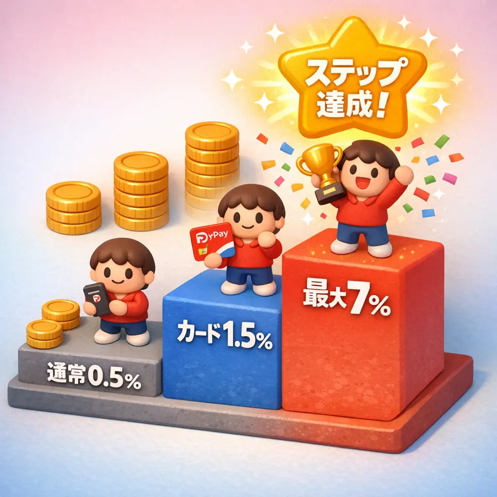 PayPayステップで還元率を最大化する方法 - paypayポイント貯め方