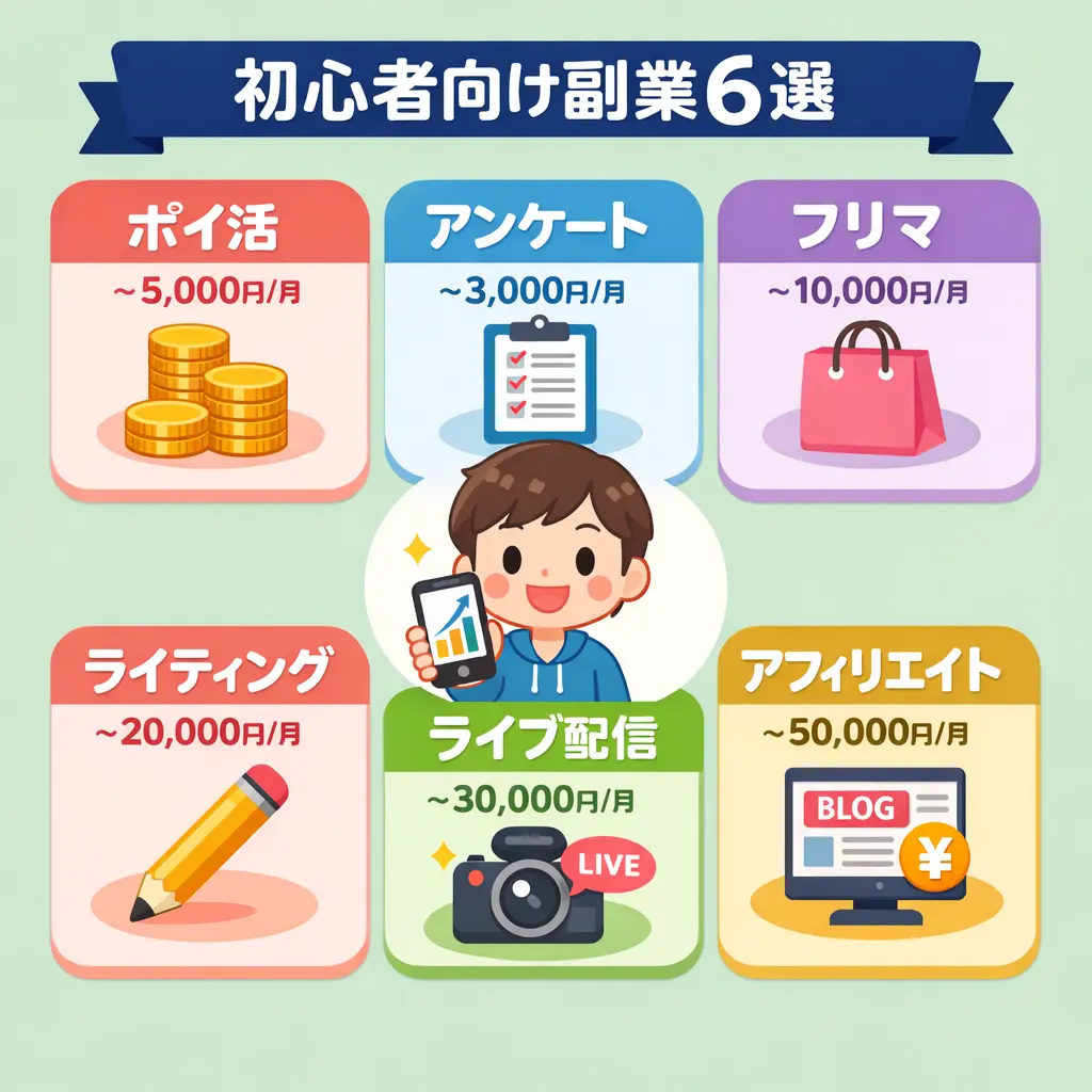 初心者におすすめのスマホ副業6選と現実的な収入目安 - 本当に稼げる副業 スマホ 安全