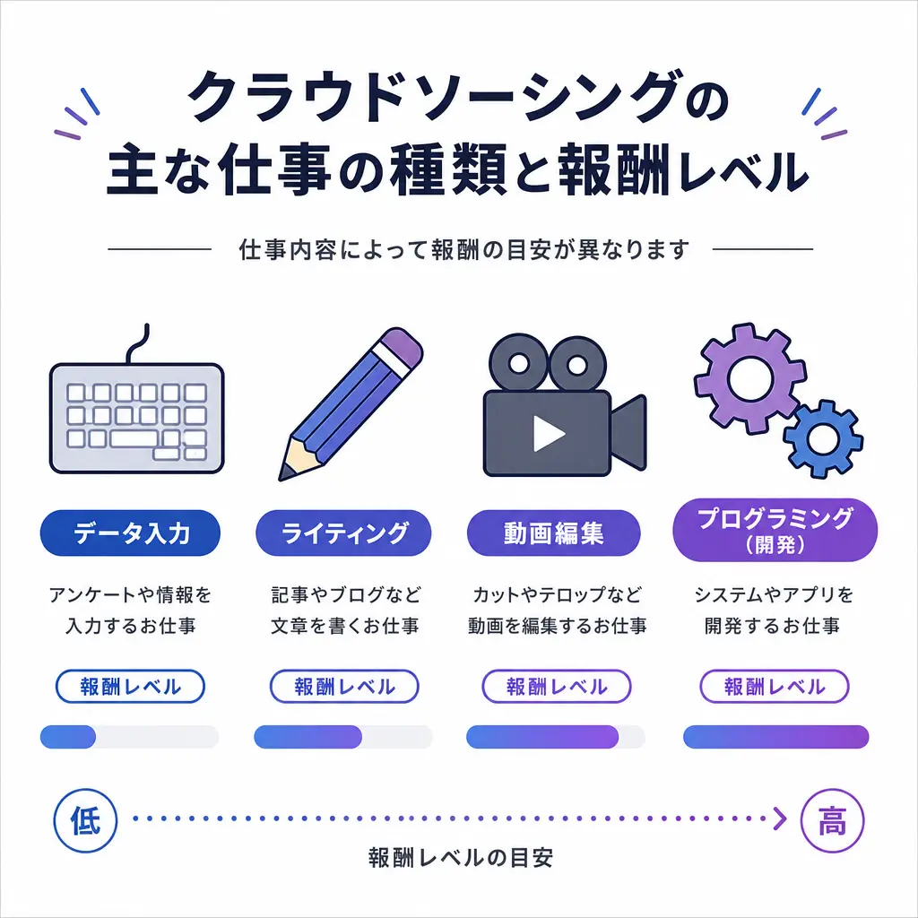 どんな仕事があるのか - クラウドソーシング 副業
